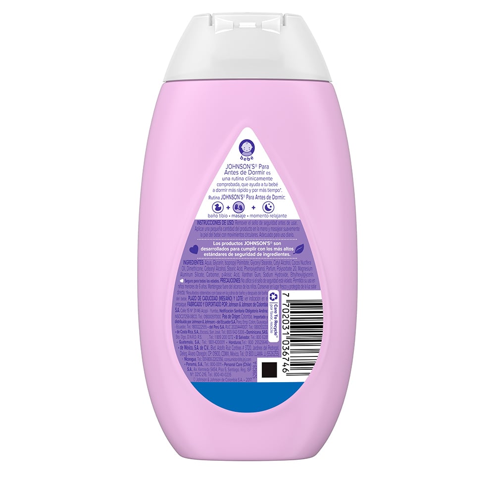 CREMA CORPORAL BEBÉ JOHNSON'S ANTES DE DORMIR 200 ML - 3