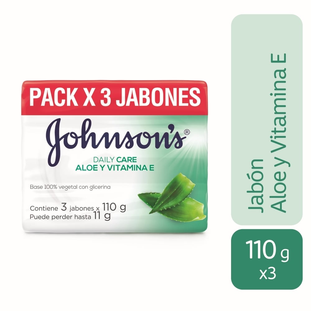 JABÓN ADULTOS ALOE JOHNSON TRIPACK 110GR - 1
