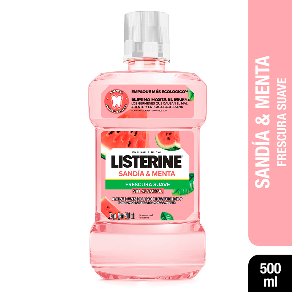 ENJUAGUE BUCAL LISTERINE SANDIA Y MENTA 500 ML - 1