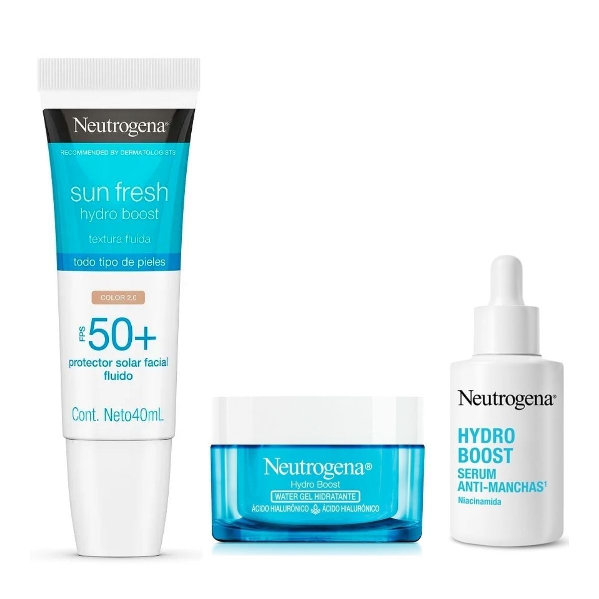 PROTECTOR FPS50 + SERUM + HIDRATANTE HYDROBOOST NEUTROGENA - 1