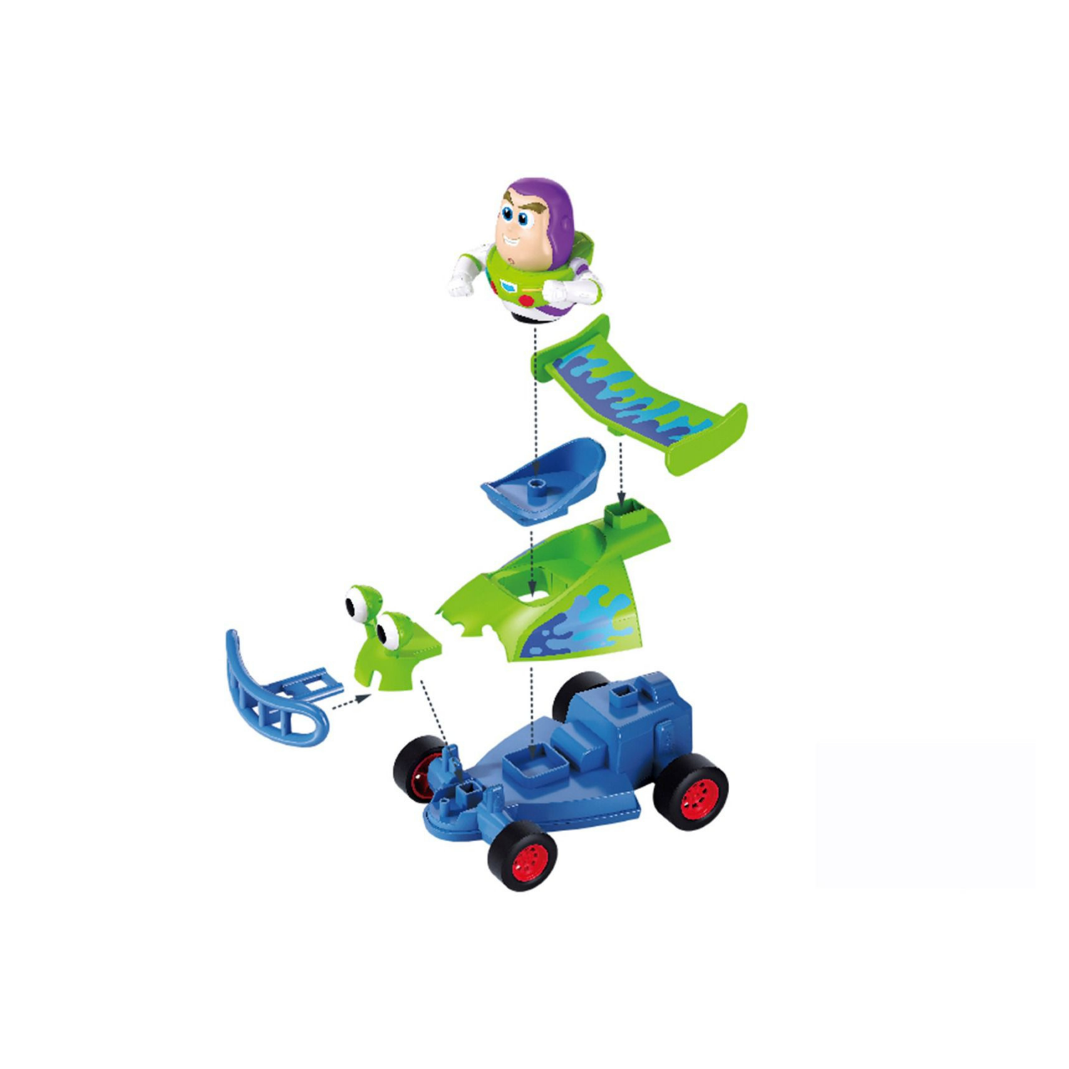 JUGUETE CARRO DE CARRERAS DE FRICCIÓN - BUZZ LIGHTYEAR 7 PIEZAS - 3