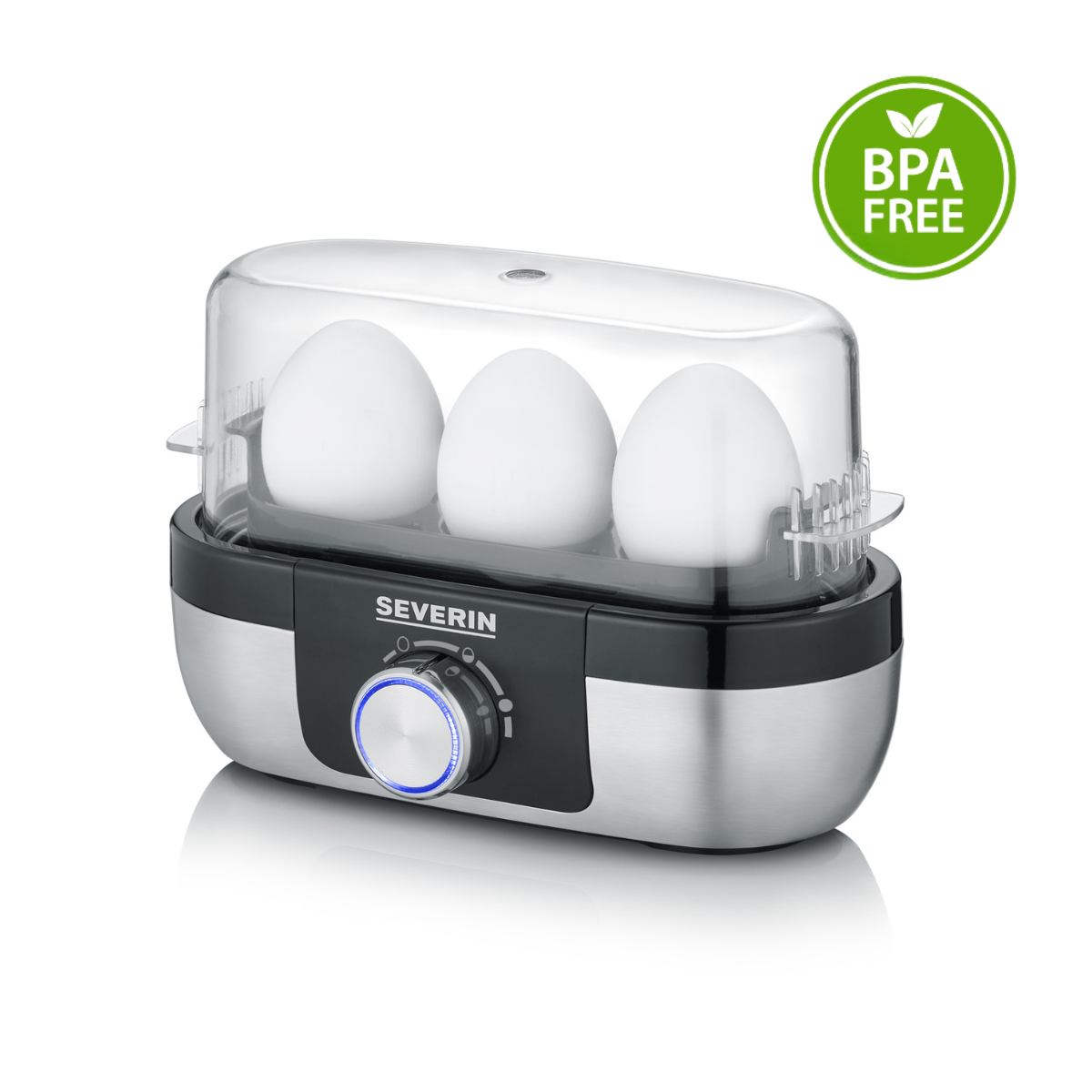 HERVIDOR DE HUEVOS SEVERIN EK 3163 3 UNID PORTATIL BPA FREE - 1