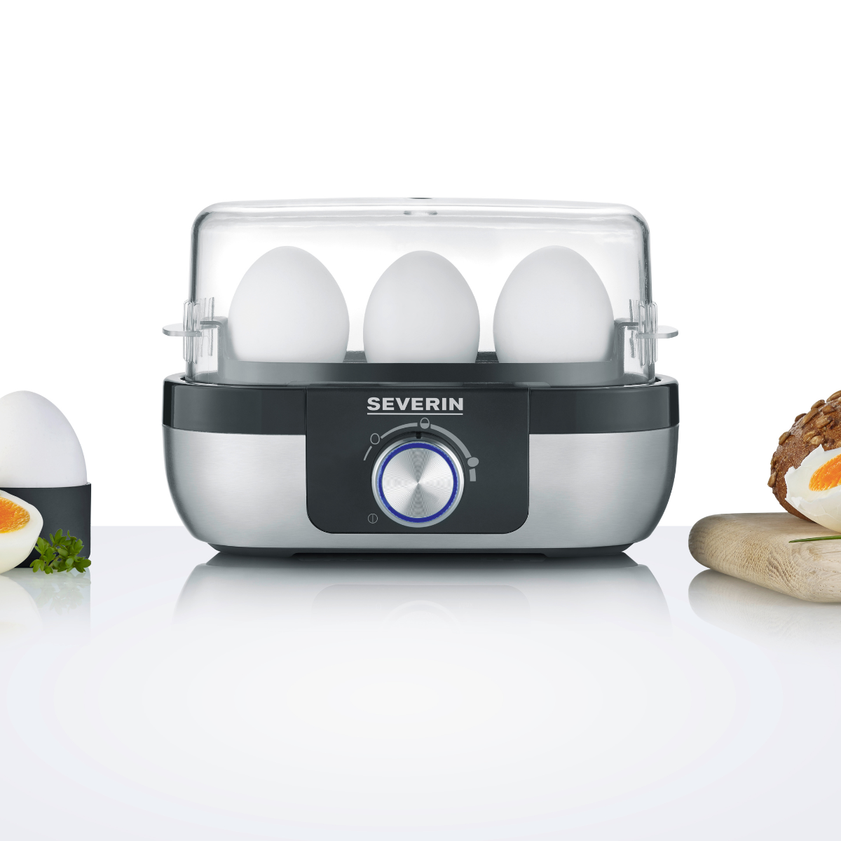 HERVIDOR DE HUEVOS SEVERIN EK 3163 3 UNID PORTATIL BPA FREE - 4