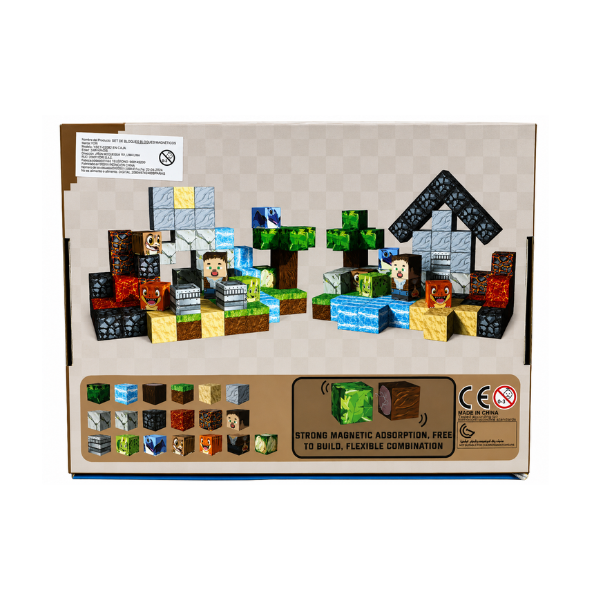 BLOQUES MAGNÉTICOS MINECRAFT DINOSAUR LAND 80 PIEZAS - 5