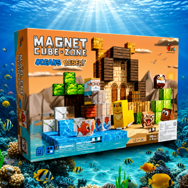 BLOQUES MAGNÉTICOS MINECRAFT OCEANS DESERT 150 PIEZAS - 6