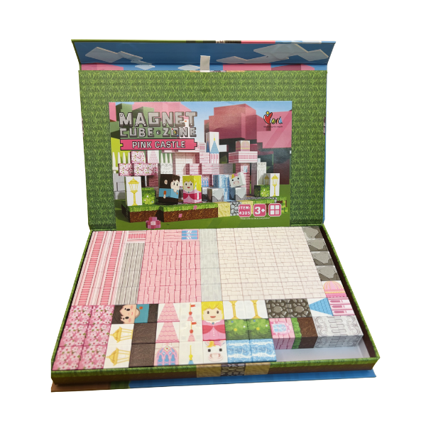 BLOQUES MAGNÉTICOS MINECRAFT PINK CASTLE 100 PIEZAS - 3