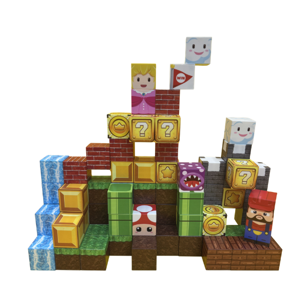 BLOQUES MAGNÉTICOS MINECRAFT MARIO BROSS BRAVE ADVENTURER 80 PIEZAS - 2