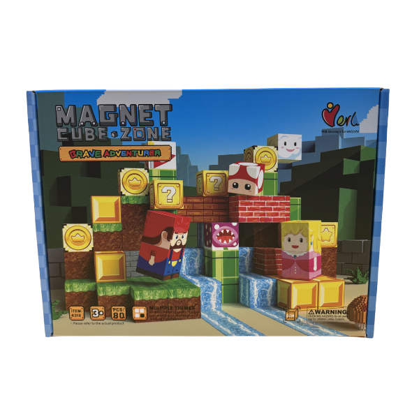 BLOQUES MAGNÉTICOS MINECRAFT MARIO BROSS BRAVE ADVENTURER 80 PIEZAS - 4