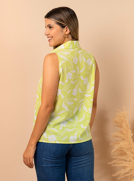 BLUSA SIN MANGAS SEDA MUJER ROXJES MERY - 4