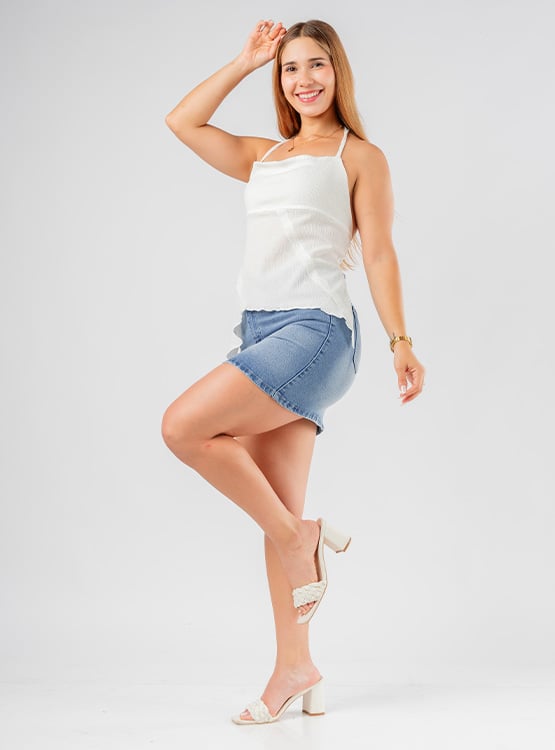 FALDA CHLOE DENIM ROXJES - 1