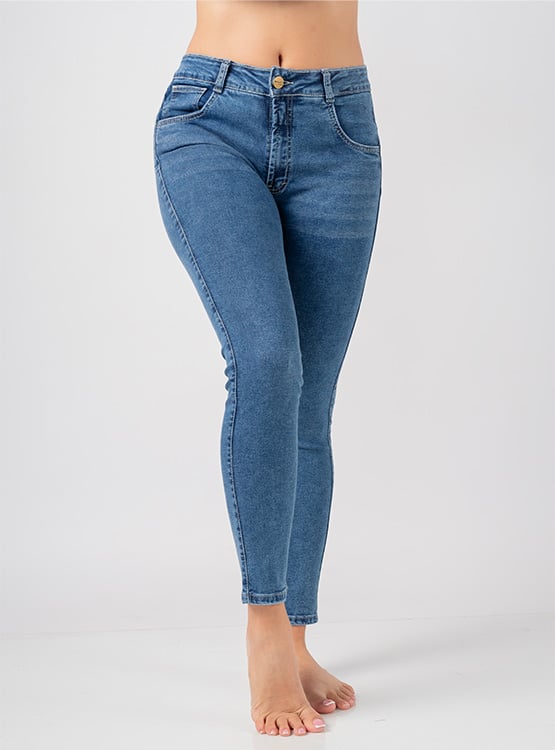PANTALÓN URBANO SKINNY MUJER ROXJES AZUL PITILLO CARLA - 2