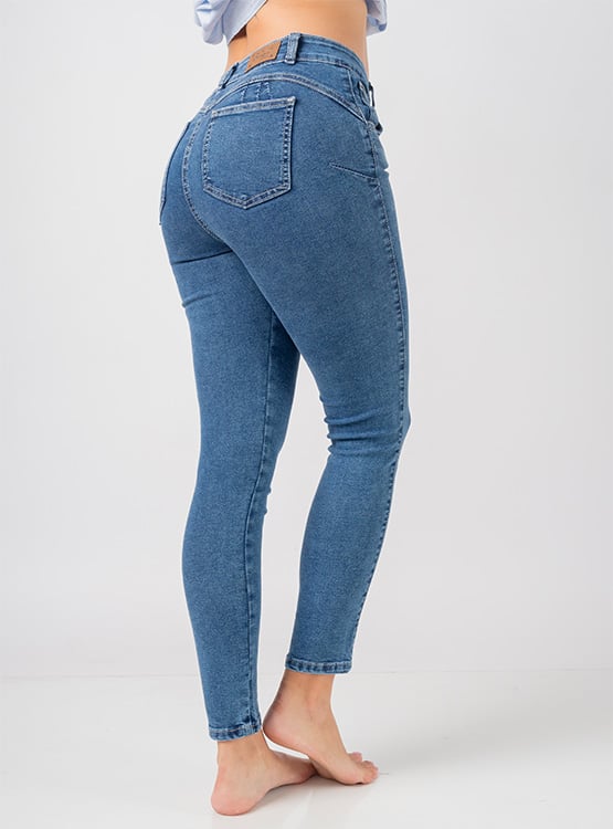 PANTALÓN URBANO SKINNY MUJER ROXJES AZUL PITILLO CARLA - 3
