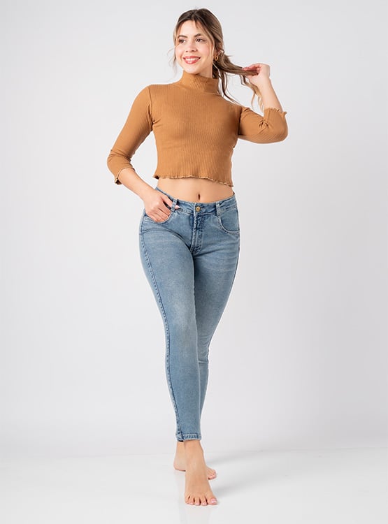 PANTALÓN URBANO SKINNY MUJER ROXJES CELESTE PITILLO CARLA - 4