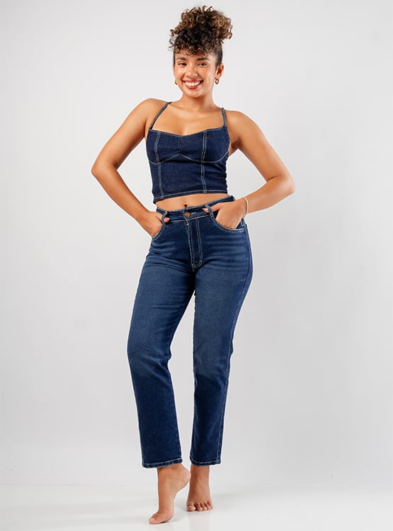 JEAN MOM NOAH TIRO ALTO MUJER ROXJES - 1