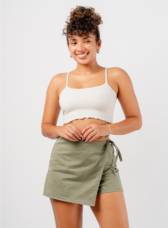SHORT FALDA DRILL MUJER ROXJES - 1