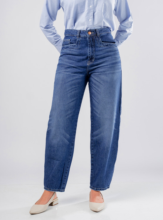 BARREL JEAN TIRO ALTO MUJER - 1