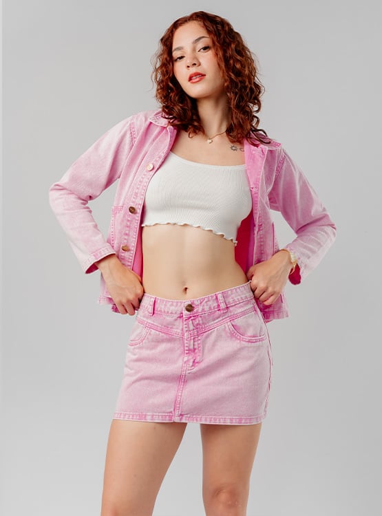 FALDA CORTA DRILL MUJER ROXJES - 4
