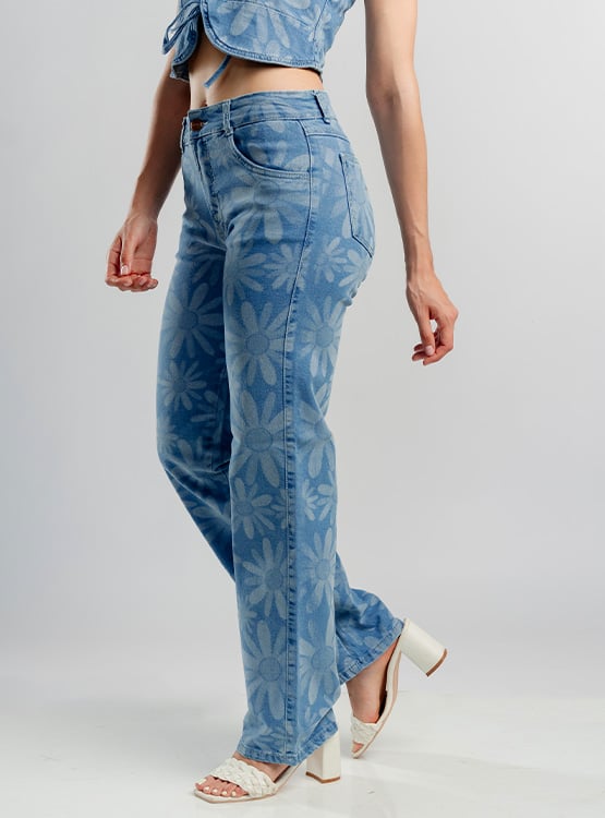 JEAN WIDE LEG LASER GIRASOL MUJER ROXJES - 2