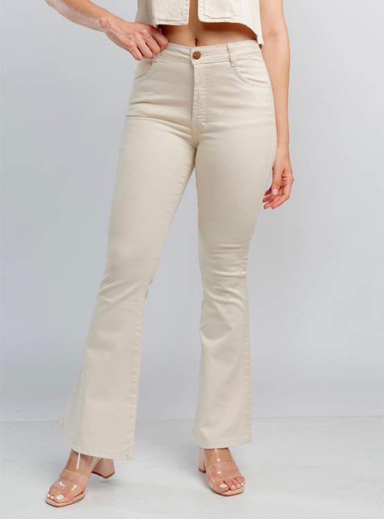 JEAN FLARE ACAMPANADO DRILL MUJER ROXJES - 1