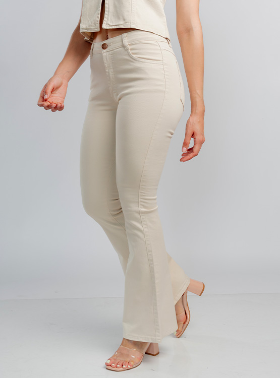 JEAN FLARE ACAMPANADO DRILL MUJER ROXJES - 2