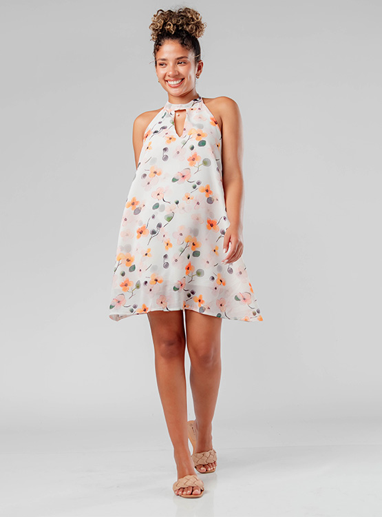 VESTIDO GASA SUELTO MUJER ROXJES - 4