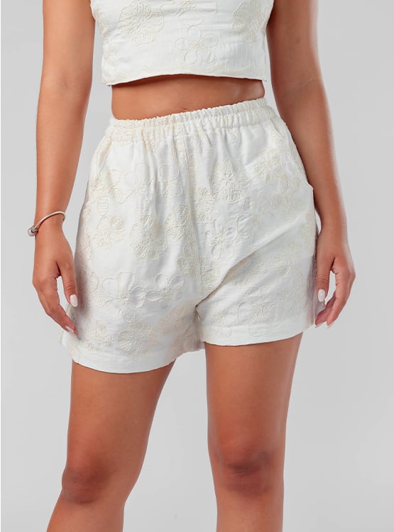 SHORT OVERSIZE BRODERIE MUJER ROXJES - 1