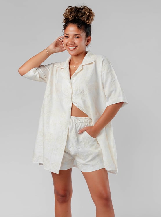 CAMISON OVERSIZE BRODERIE MUJER ROXJES - 1