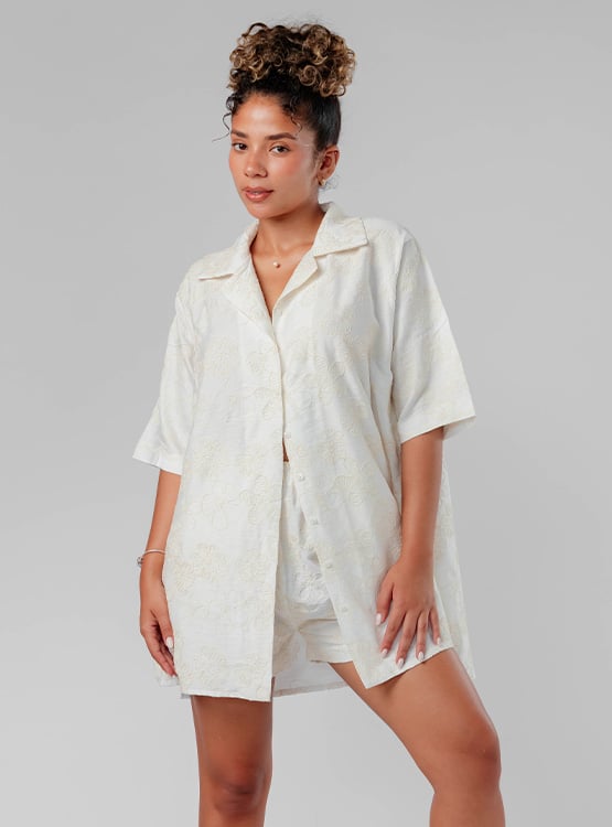 CAMISON OVERSIZE BRODERIE MUJER ROXJES - 3