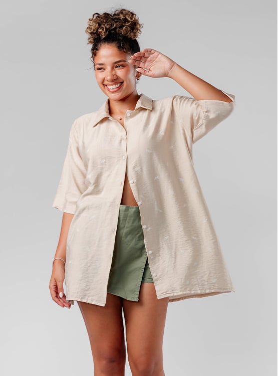 CAMISON OVERSIZE LINO MUJER ROXJES - 3