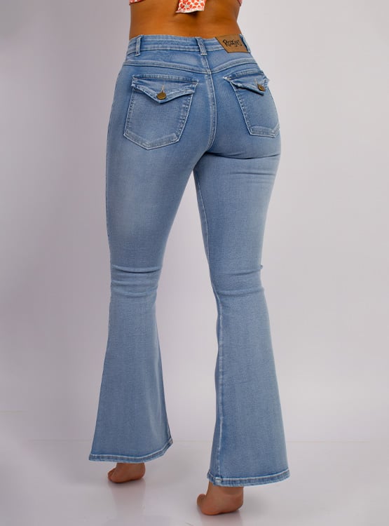 FLARE JEAN SARA ACAMPANADO DENIM - 2
