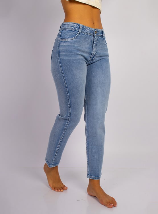 MOM JEAN AMY SEMI RECTO DENIM - 1