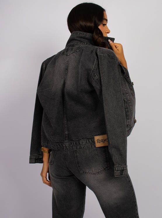 CASACA CLÁSICA CHAQUETA ROSA DENIM OVERSIZE - 3