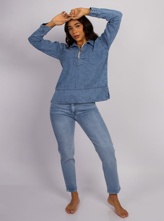 BLUSA AIRA DENIM LIVIANO ROXJES - 3