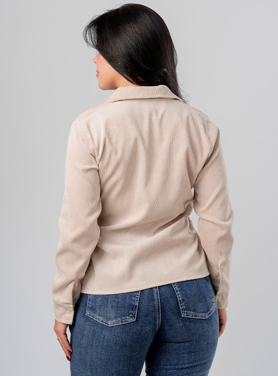 BLUSA CORDUROY SAMY MANGA LARGA MUJER - 3