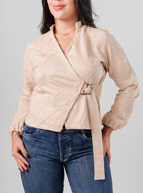CASACA SUEDE BORDADO CAMI MUJER - 2