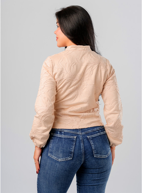 CASACA SUEDE BORDADO CAMI MUJER - 3