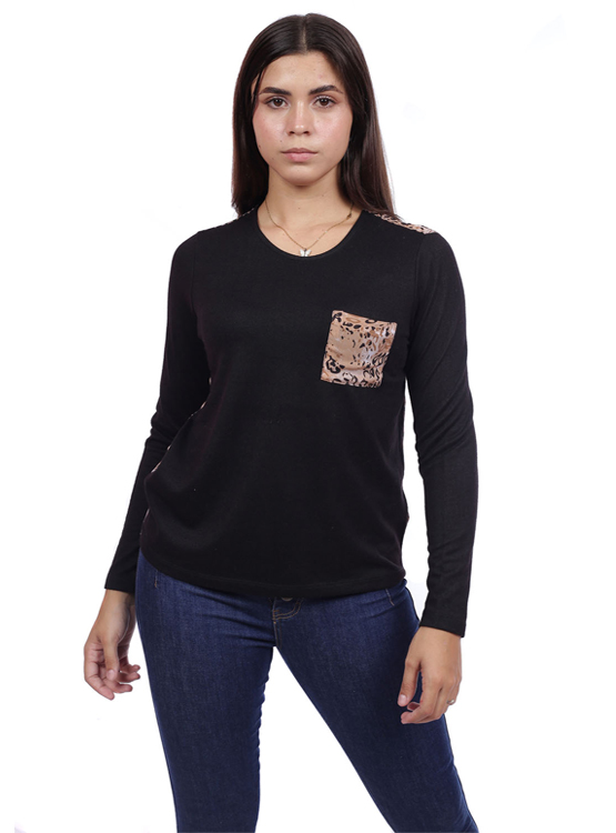 CHOMPA MANGA LARGA MUJER AZAYU NEGRO - 1