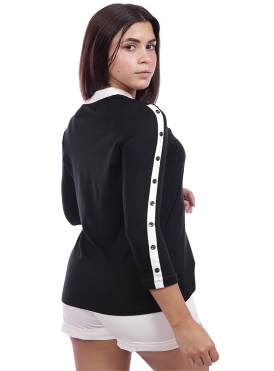 BLUSA MANGA LARGA MUJER AZAYU NEGRO CASUAL BOTONES BL99CAS33XT1 - 3