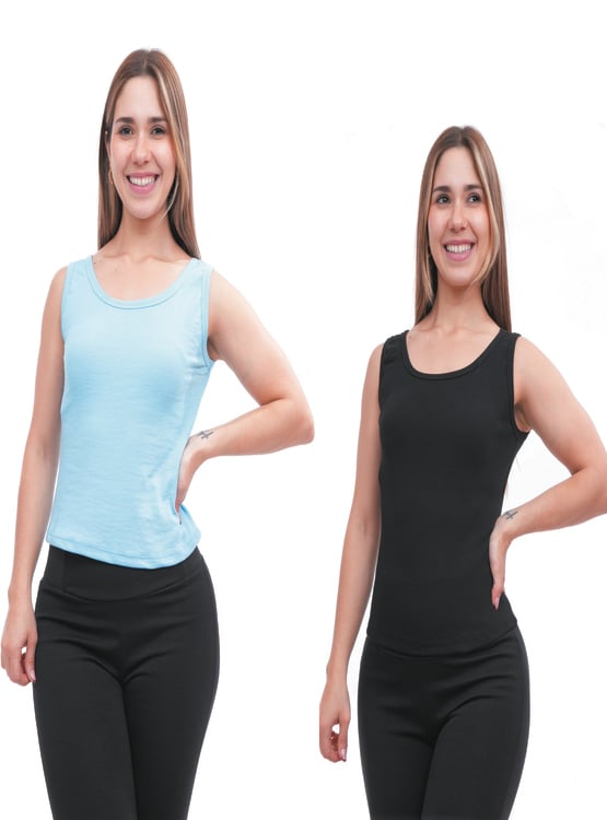 PACK 2 BVD SIN MANGAS MUJER ONATIL MULTICOLOR RIB BIV742PA997ER - 1