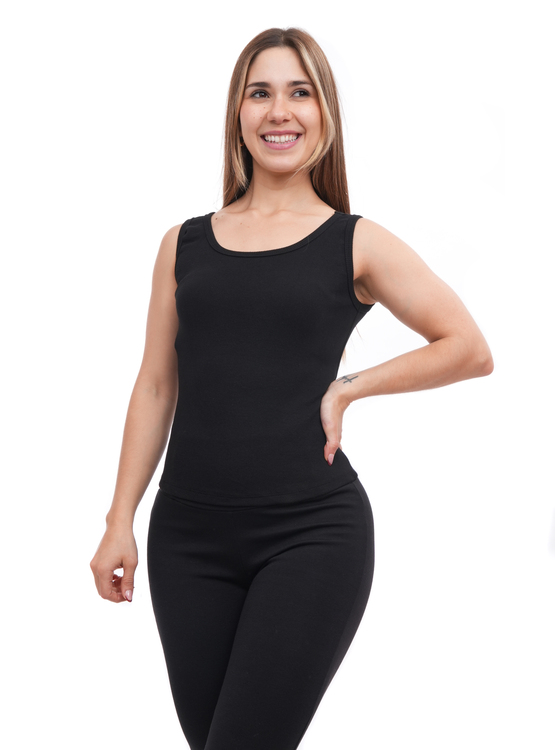 BVD SIN MANGAS MUJER ONATIL NEGRO RIB BIV6754NEG25 - 1