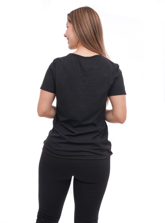 POLO MANGA CORTA MUJER ONATIL NEGRO RECOGIDO POL133RTS01NE - 5