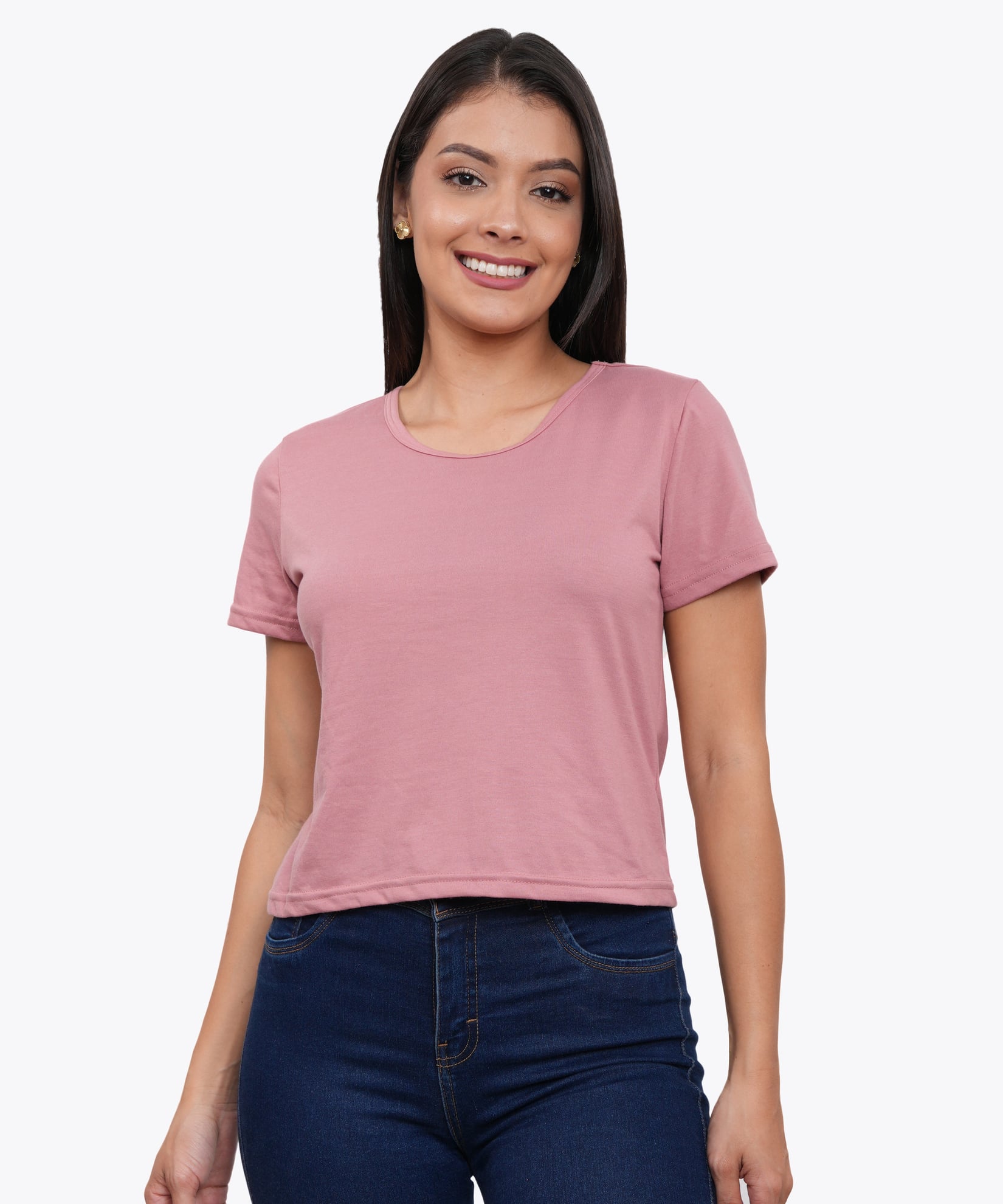 POLO TIPO CROOP MANGA CORTA MUJER - 1