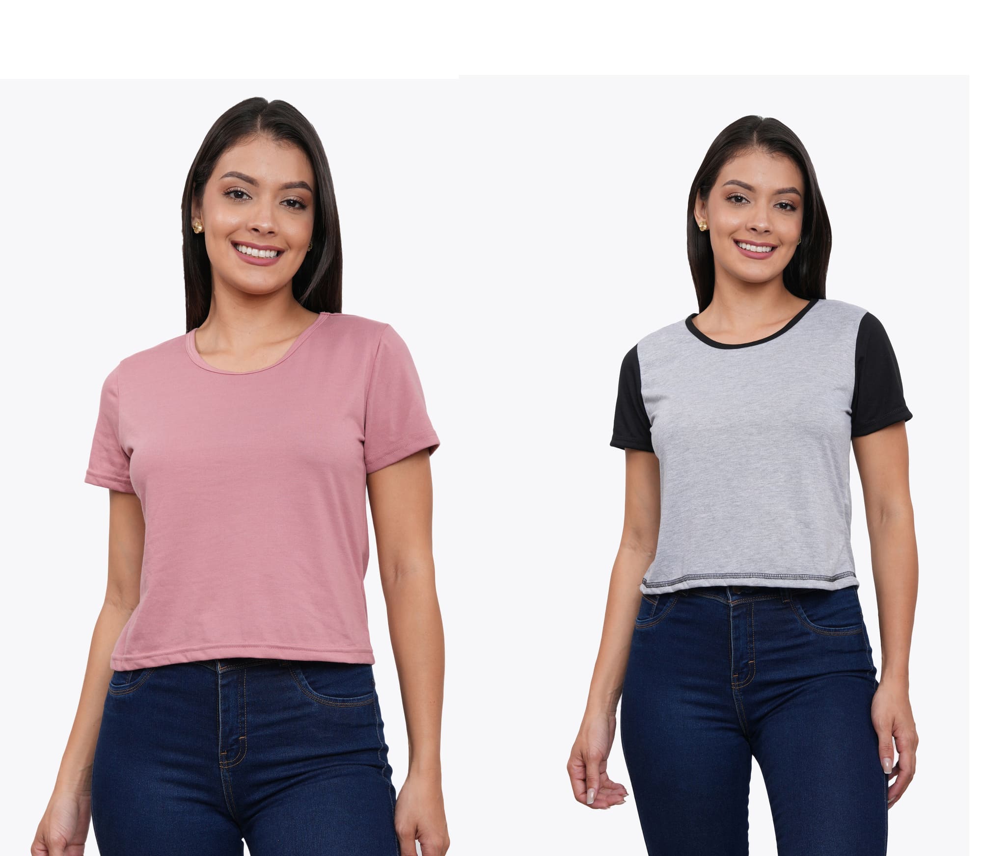 POLO PACK X2 MANGA CORTA MUJER AZAYU - 1