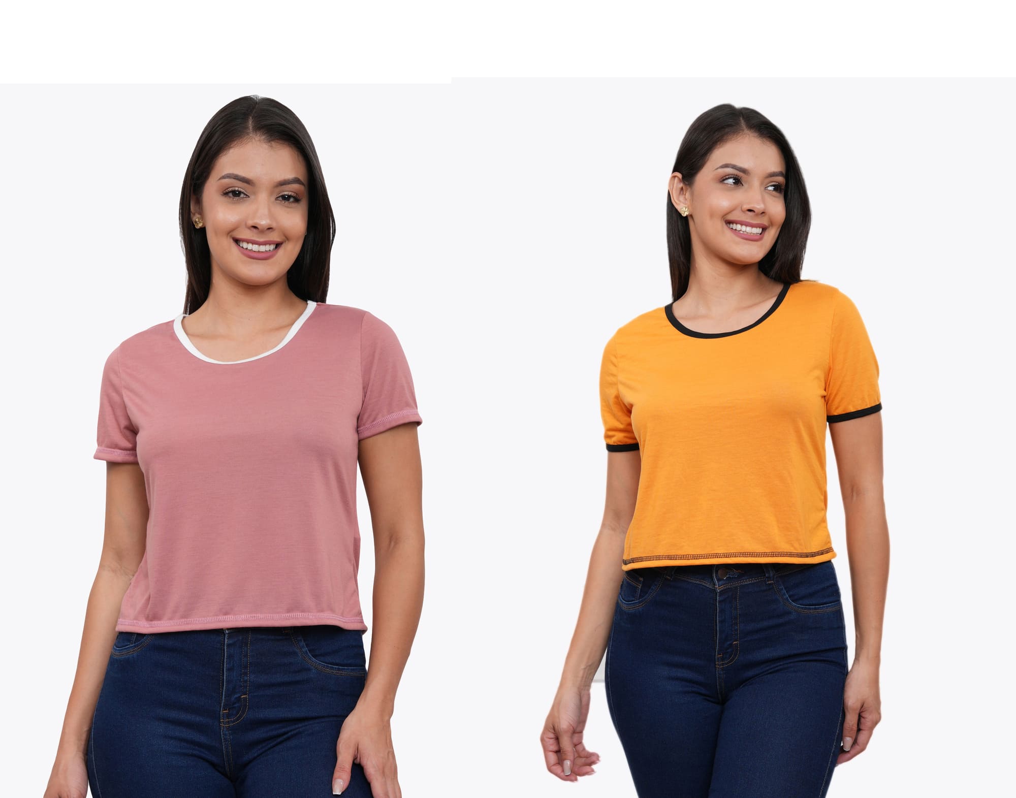 POLO PACK X2 MANGA CORTA MUJER AZAYU - 1