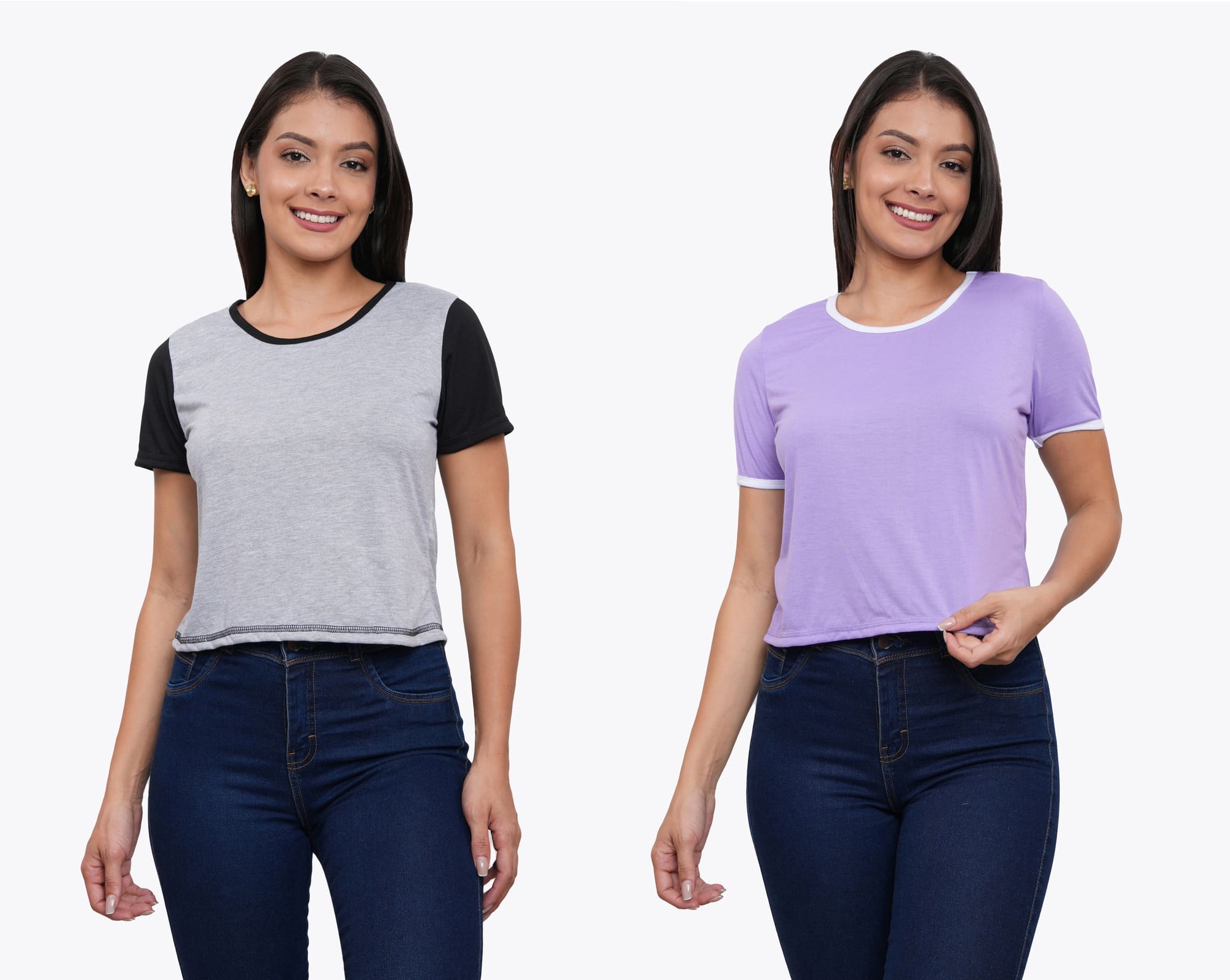 POLO PACK X2 MANGA CORTA MUJER AZAYU - 1