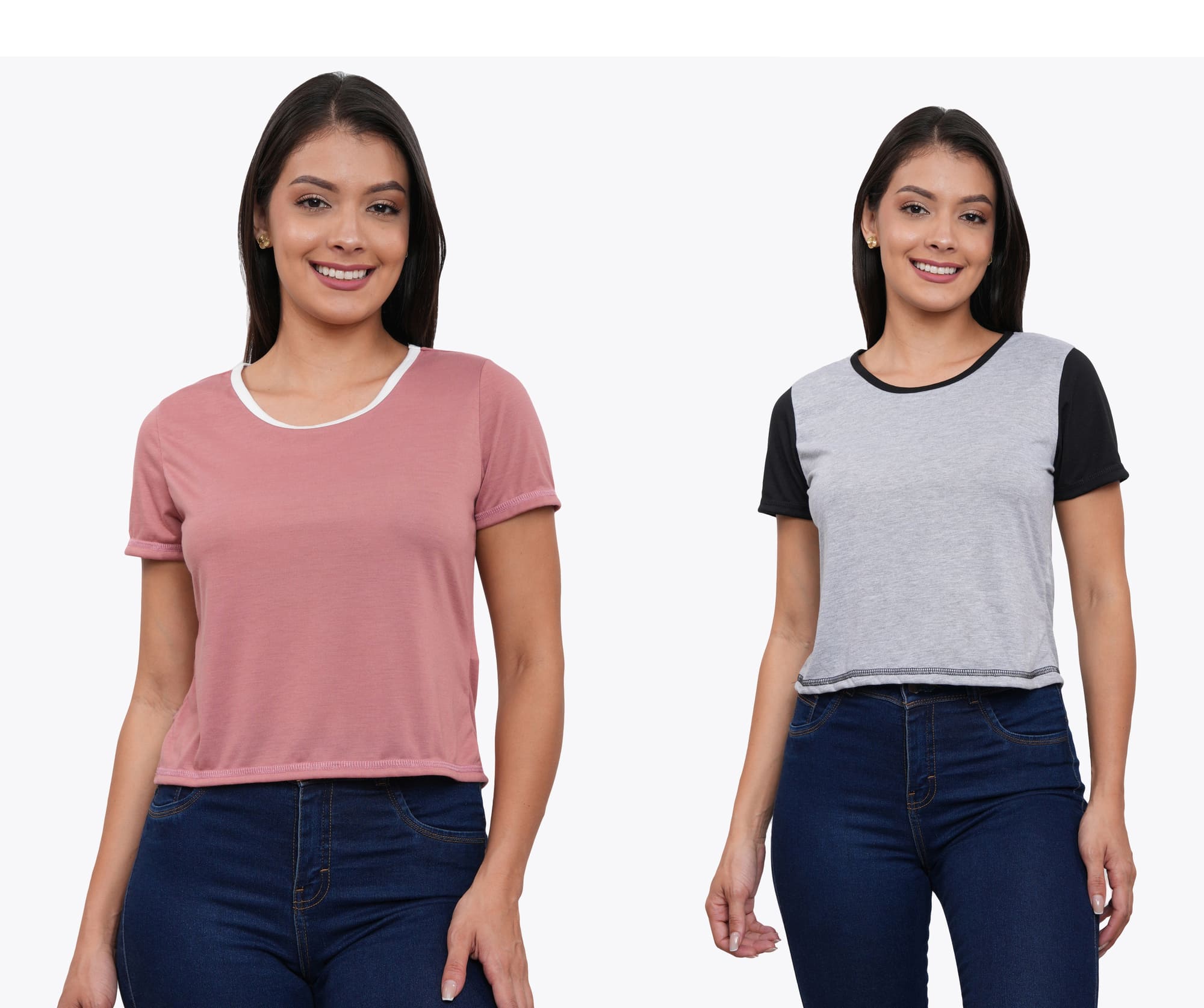 POLO PACK X2 MANGA CORTA MUJER AZAYU - 1