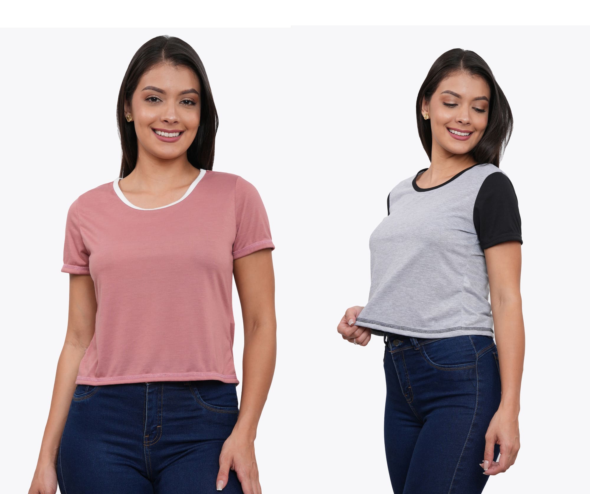 POLO PACK X2 MANGA CORTA MUJER AZAYU - 2