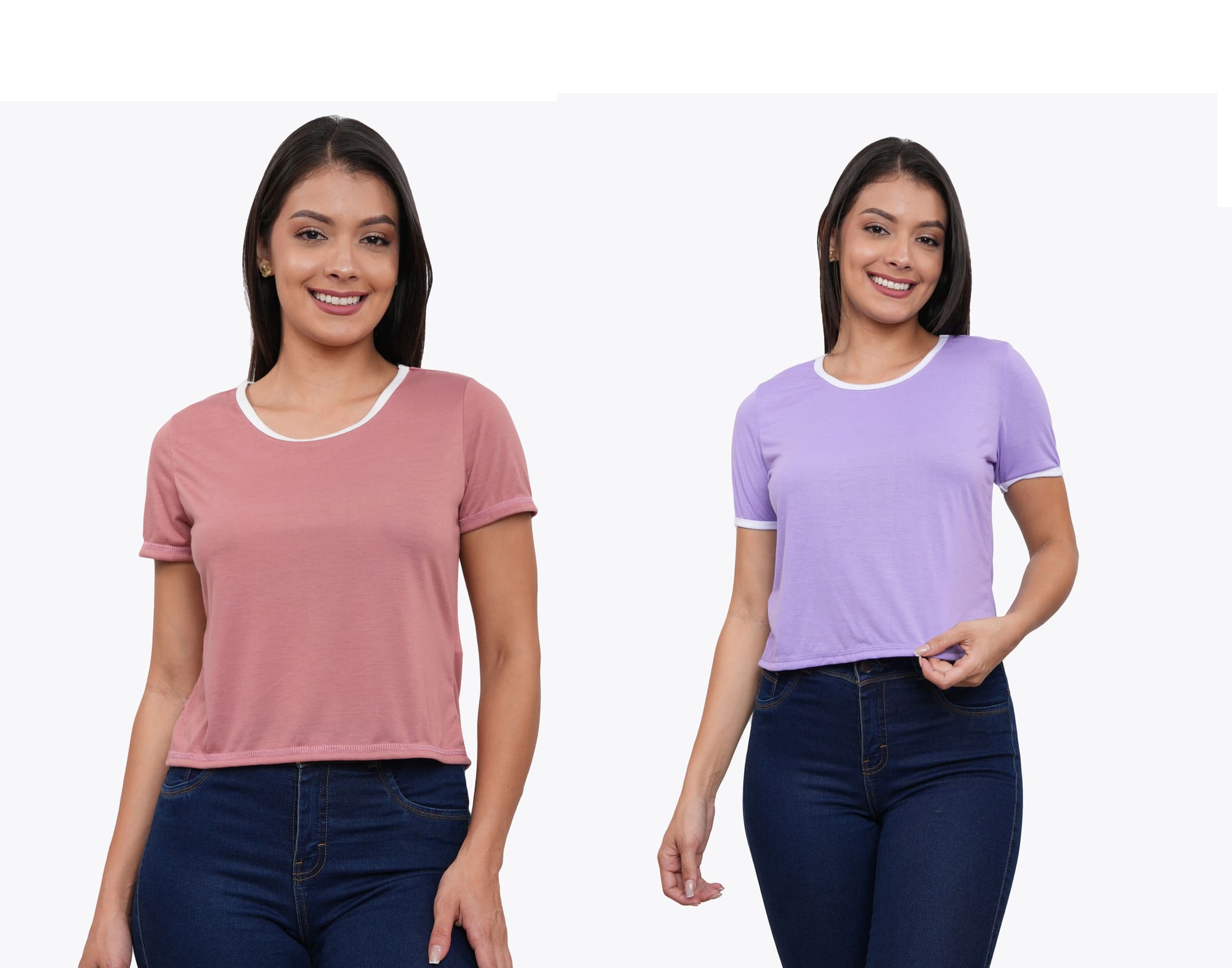 POLO PACK X2 MANGA CORTA MUJER AZAYU - 1