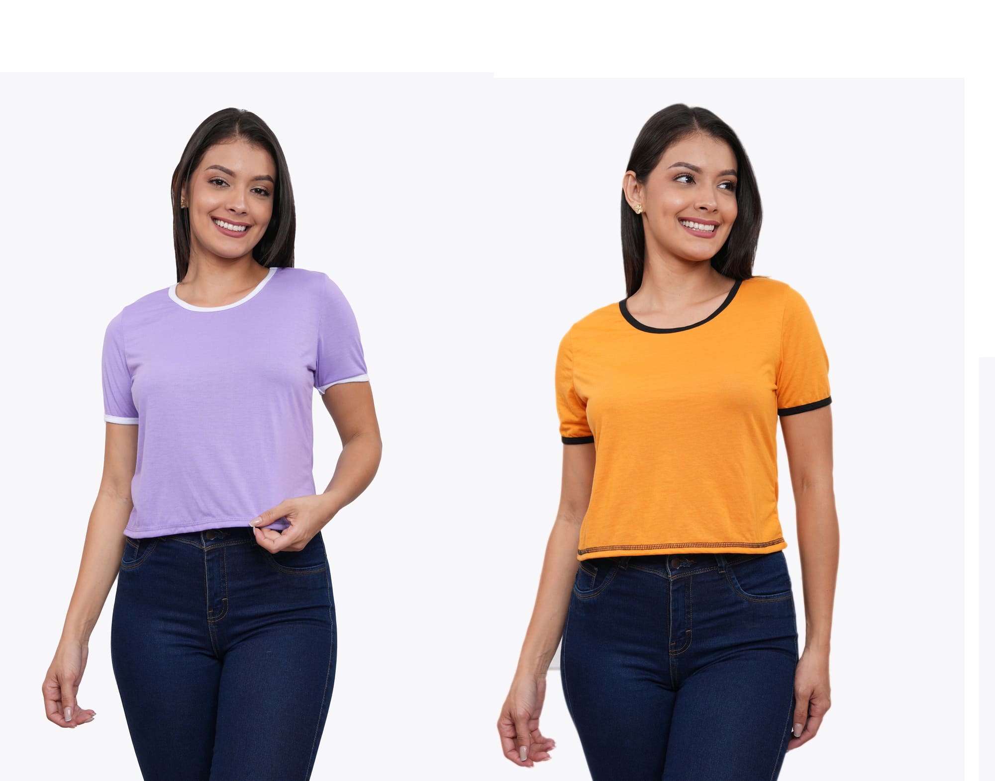 POLO PACK X2 MANGA CORTA MUJER AZAYU - 1
