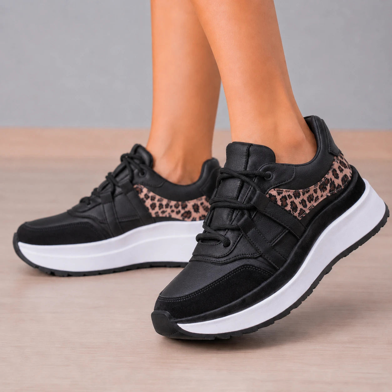ZAPATILLAS URBANAS MUJER THANI NEGRO PRINT - 1